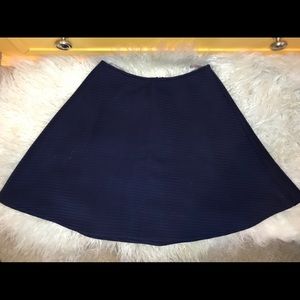 Navy Skater Mini Skirt